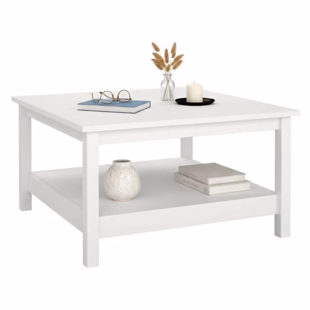 Tavolino da salotto Casato DMORA Bianco L/P/H: 81 x 81 x 45 cm – 2
