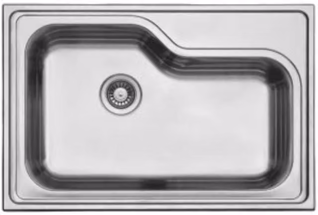 Lavello da cucina monovasca 84x56 cm