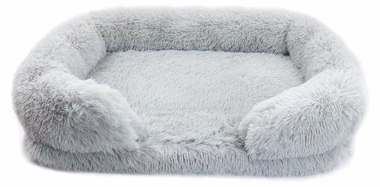 Cuccia ortopedica per cani con rivestimento removibile e lavabile, colore grigio, taglia XL (100x60x18 cm)