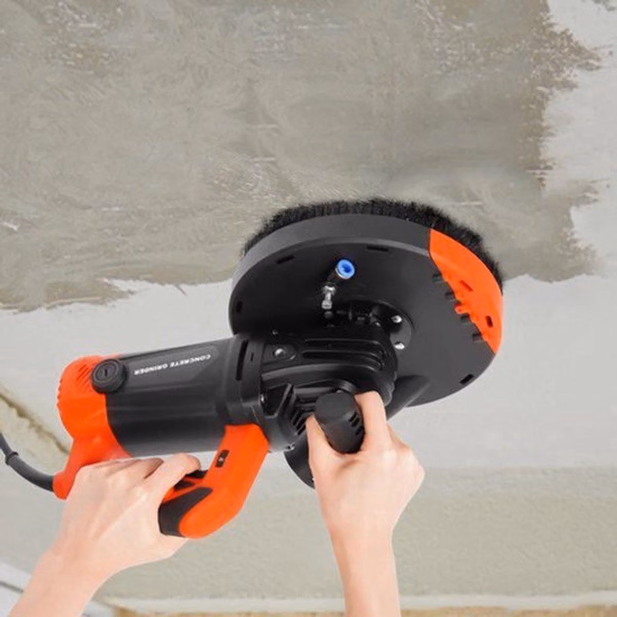 Smerigliatrice angolare per calcestruzzo - 5000W - 6 velocità, con sistema di aspirazione della polvere, ideale per cemento e calcestruzzo