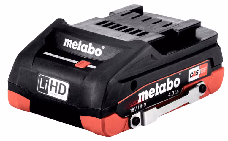 Metabo Akkupack + Sicherheitsbügel LiHD 18 V 4 Ah Werkzeugakku Füllstandsanzeige