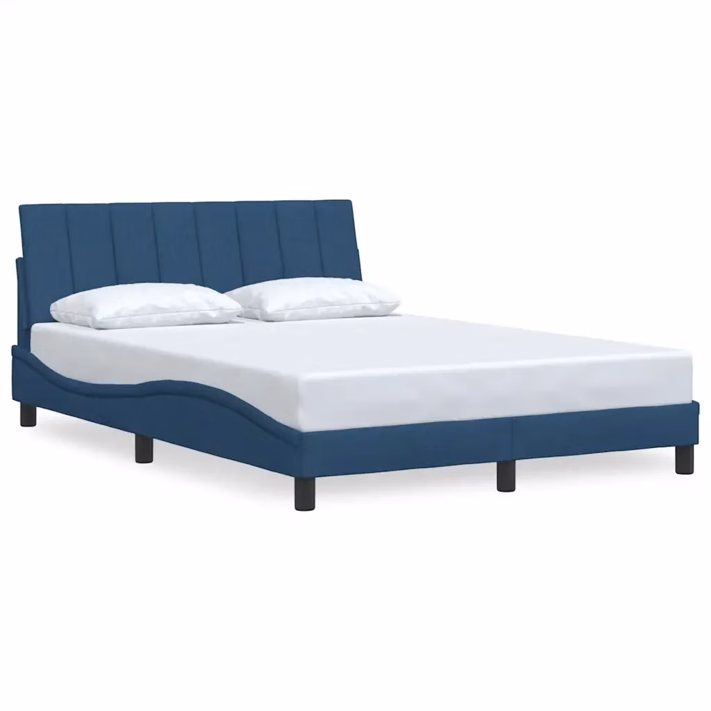 vidaXL Giroletto Hanko Blu in Tessuto senza Materasso L/P: 140 x 190 cm – 2