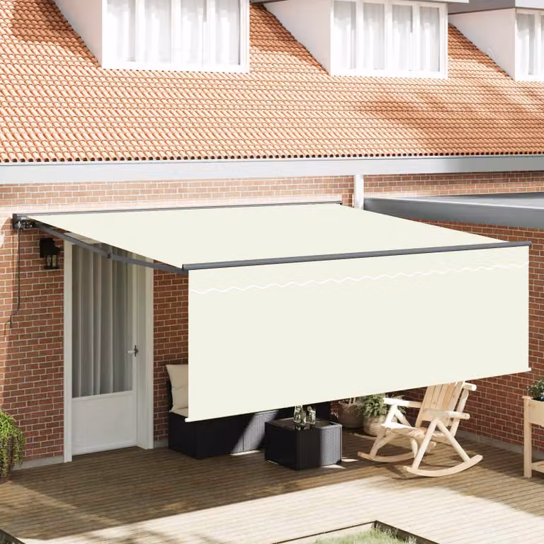 Tenda retrattile vidaXL in poliestere e alluminio, colore beige, L 400 x P 300 cm