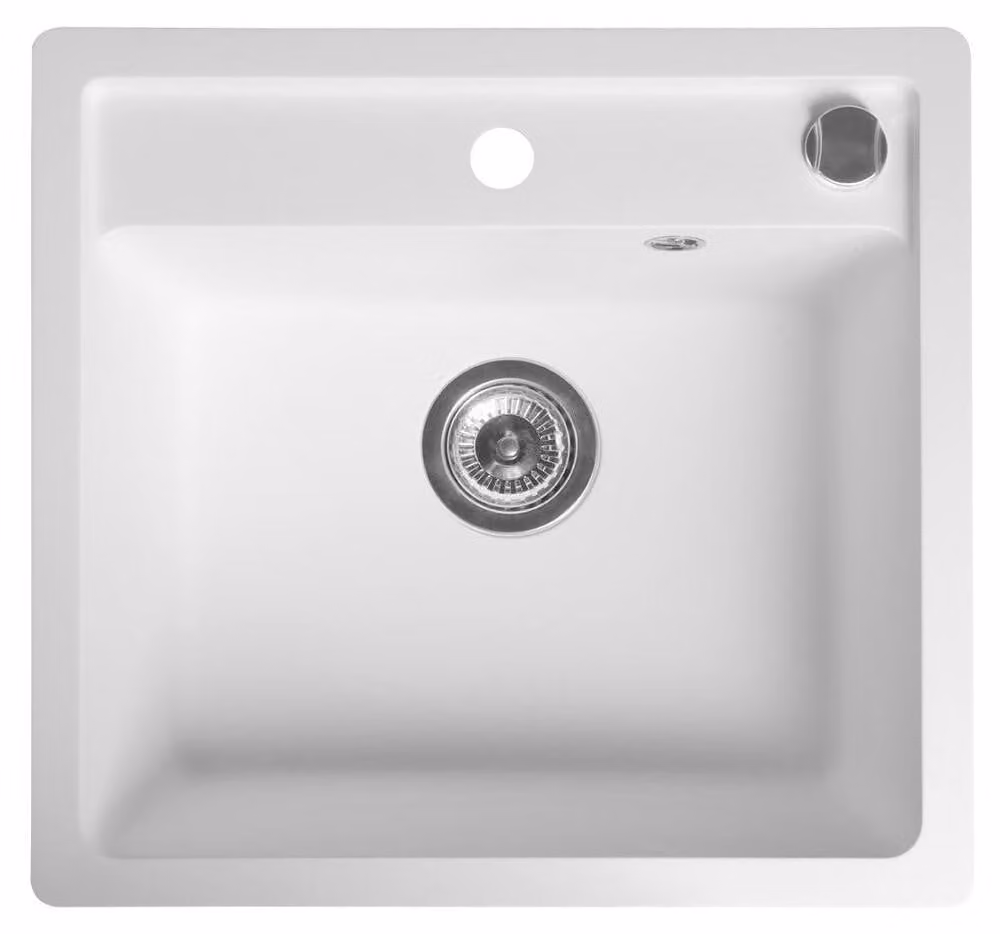 Sapho Lavelli - Lavello in granito, 530x500 mm, bianco GR1031