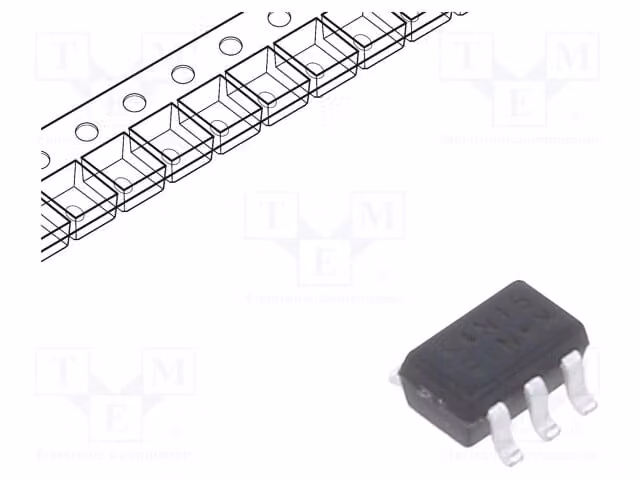 5 transistor: NPN, 2 unità, bipolare, 0,2A, 200mW, 160V, SOT363, MMDT5551-7-F, transistor SMD (montaggio superficiale) NPN