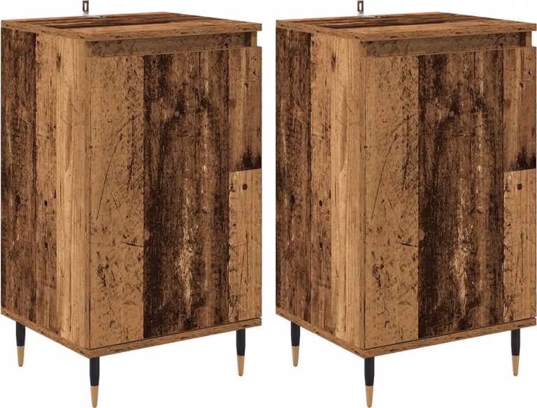 Credenza 2 pcs Legno vecchio 40 x 35 x 70 cm