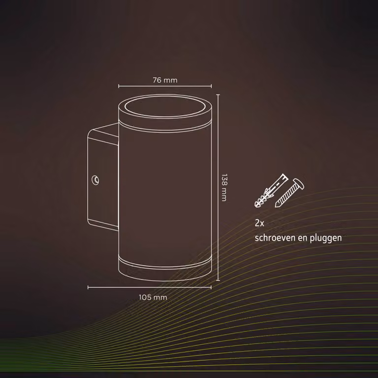 Calex Smart Outdoor, faretto per esterni, CCT, RGB Outdoor Up and Downlight, dimmerabile, Nero, Plastica, Moderno