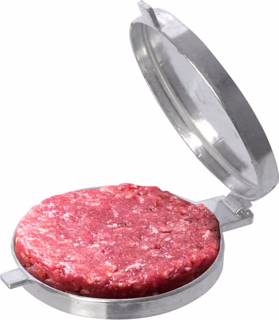 Stampo per hamburger Kaufgut Eva Collection in alluminio rotondo color argento