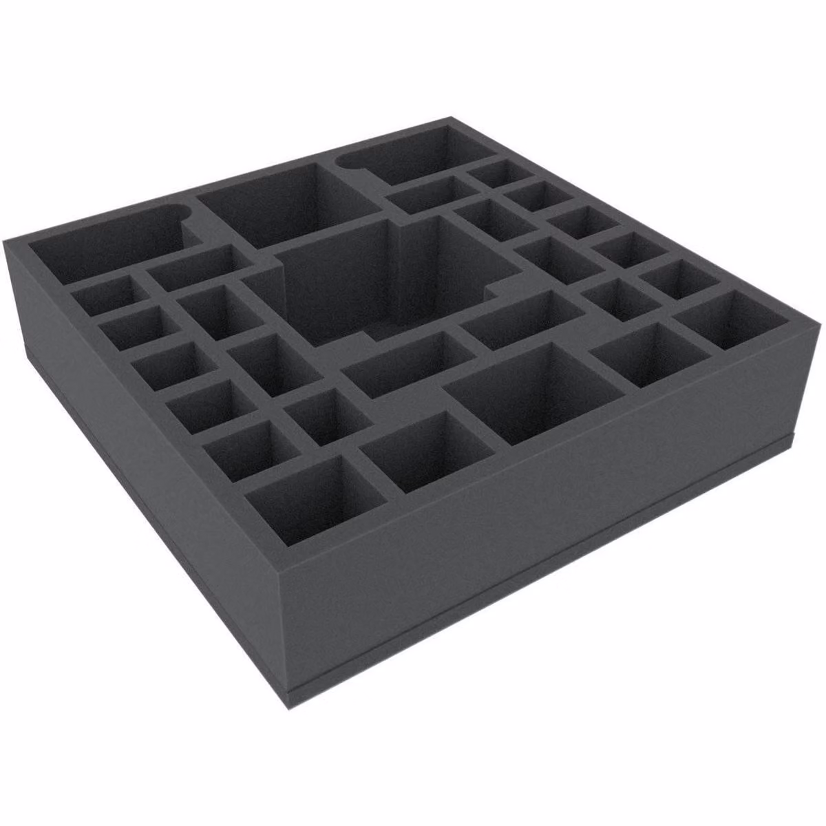 Inserto in schiuma 295x295x75 mm con 29 scomparti per miniature