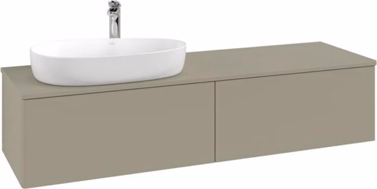 V&B Mobiletto con struttura frontale Antao 160x50cm, HL, WBP Lac, lea gre. m Lac