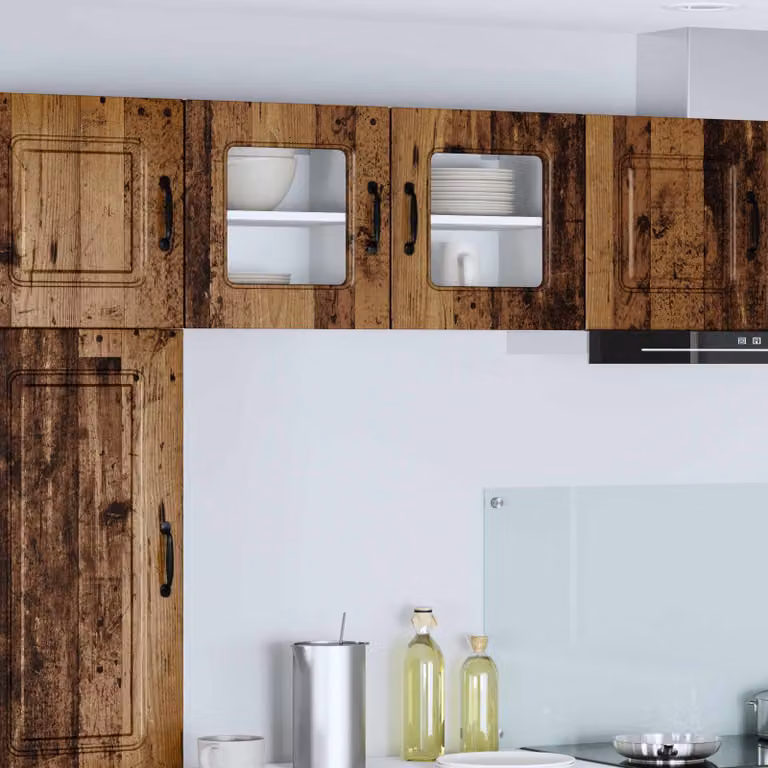 Set di 2 pannelli per lavastoviglie incasso vidaXL Kalmar in legno effetto marrone opaco