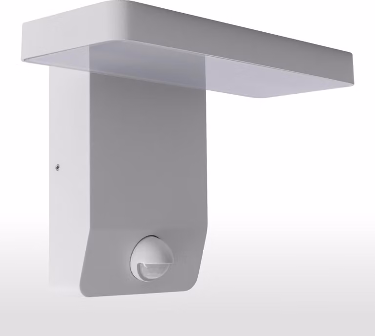 Lampada da parete per esterni a LED 3015A1 bianco - 9W, 900 lumen, IP44, bianco caldo con rilevatore di movimento
