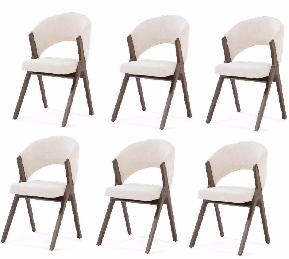 Beigefarbenes modernes Stuhlset Weicher Stuhl Esszimmerstuhl Küchenstühle