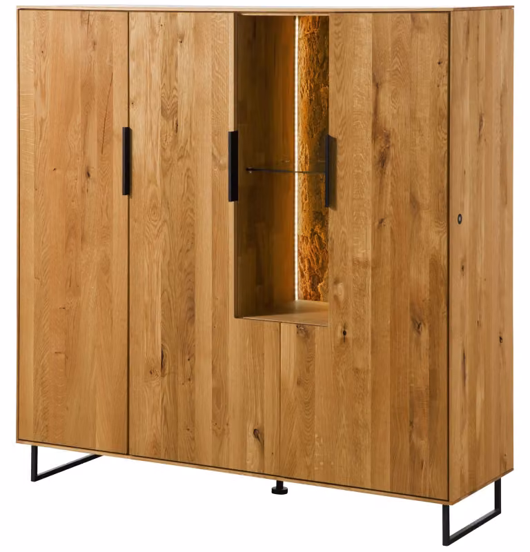MASSIVMOEBEL24 | Credenza in legno di quercia selvatica 142x43x145 oliato naturale LINDAU #17