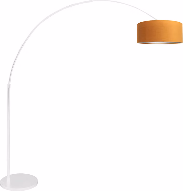 Lampada da terra - bianco - Sparkled Light - metallo tessile - Ø 45cm - E27 - 7173W - Steinhauer