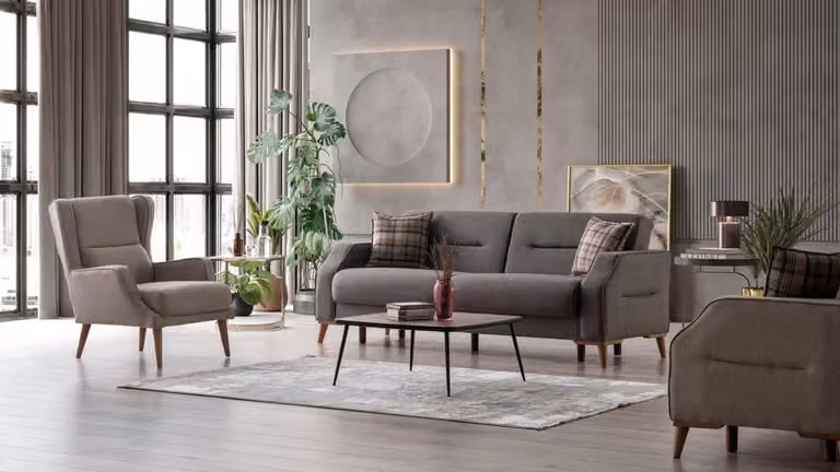 Komfortable Sofagarnitur 3+1 Sitze Stilvolles Design für entspanntes Wohnen