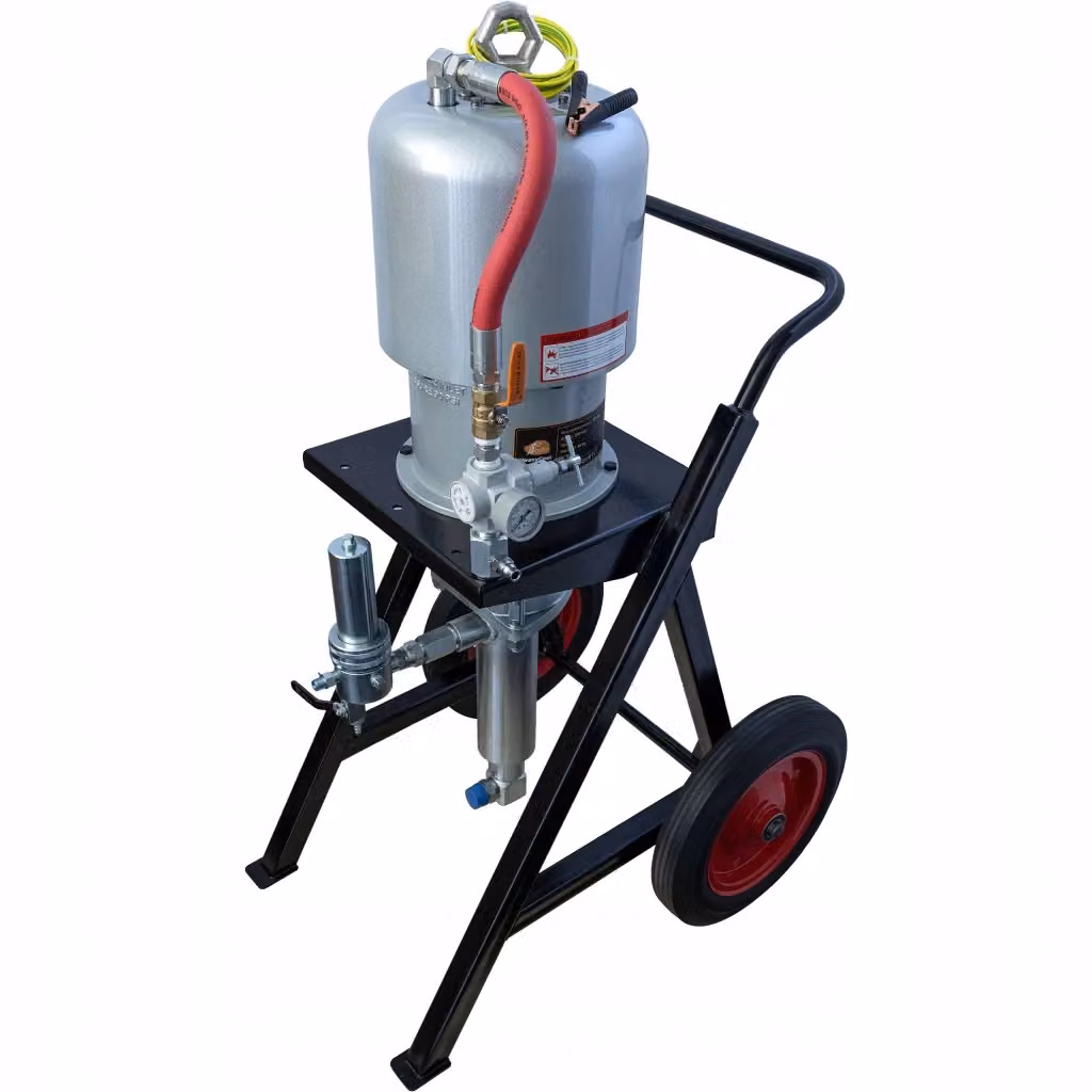 Pompa Airless Pneumatica Rosfix HeavyCoat HC45 in Acciaio Inox Color Argento, 315 Bar e 15,8 L/min per Vernici e Lacche – 2