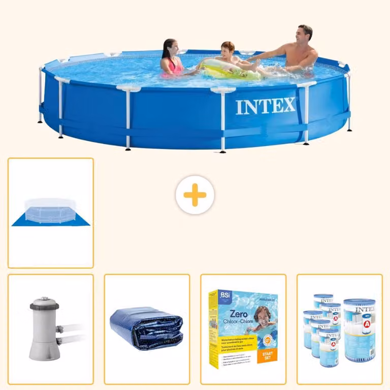 Piscina autoportante rettangolare - 366x76 cm - 6 pezzi - Modello SCB22