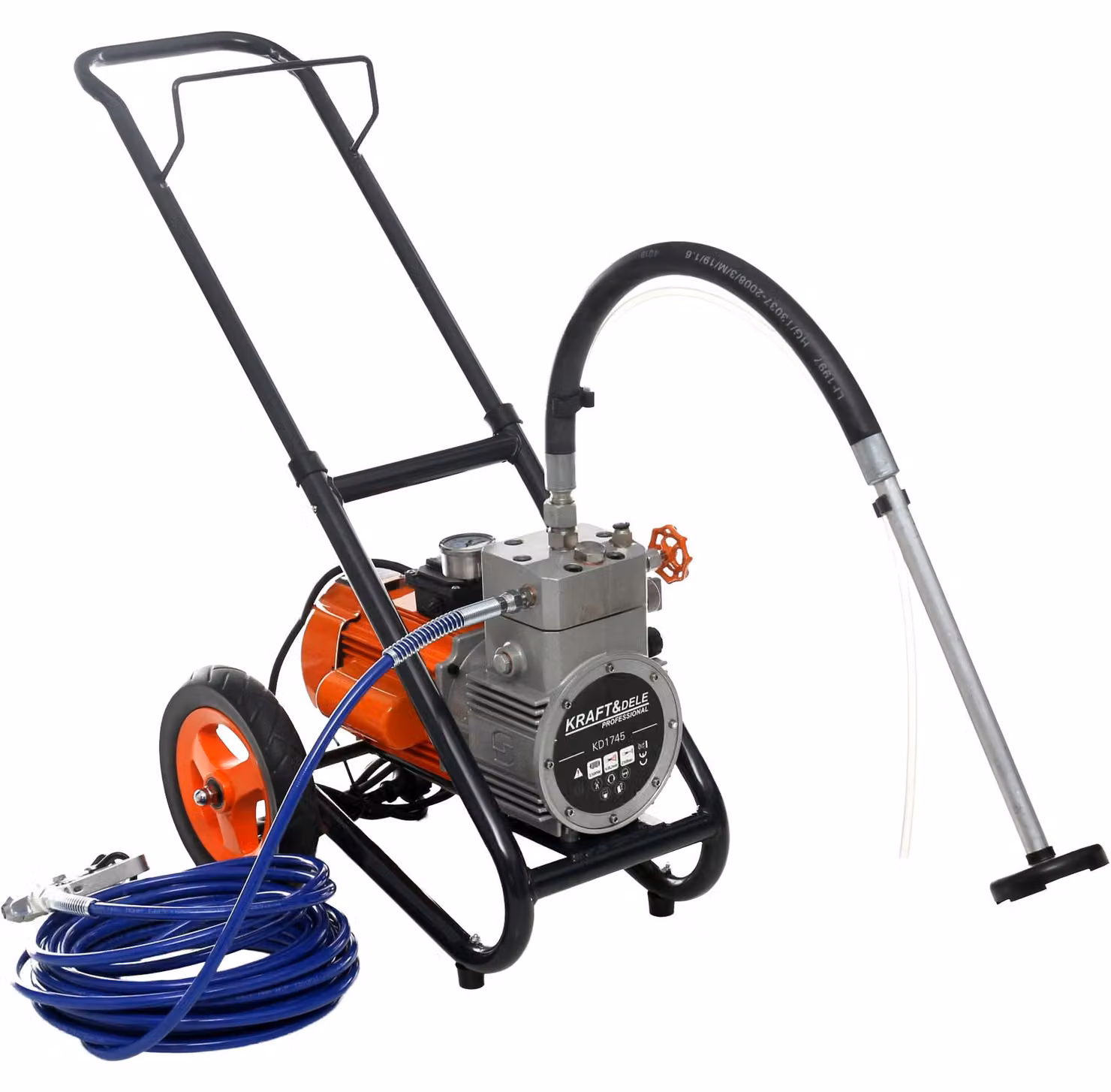 Kraft&Dele KD1745: gruppo idrodinamico per verniciatura con accessori, 1,5 kW
