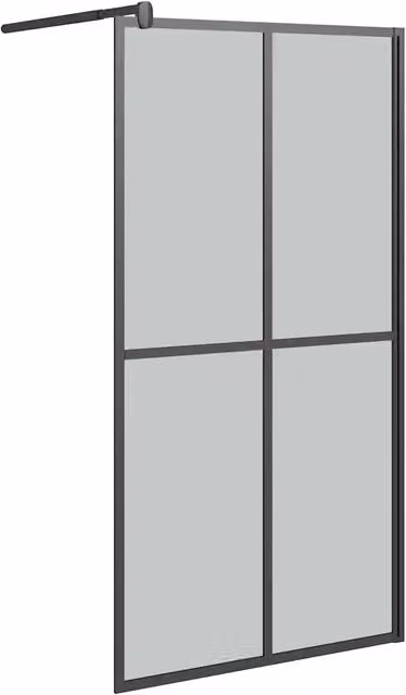 Cabina Doccia 100x195 cm Vetro Temperato Scuro CFW4888475