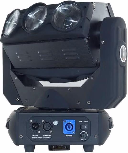 Trade Shop - Faro Discoteca Testa Mobile 9 Led 360 Gradi Rgbw Moving Head Light Proiettore -