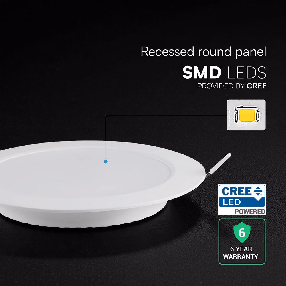 LED Solution: Pannello LED integrabile, rotondo, 220mm, 18W, tecnologia CCT Economy+, codice prodotto 78646