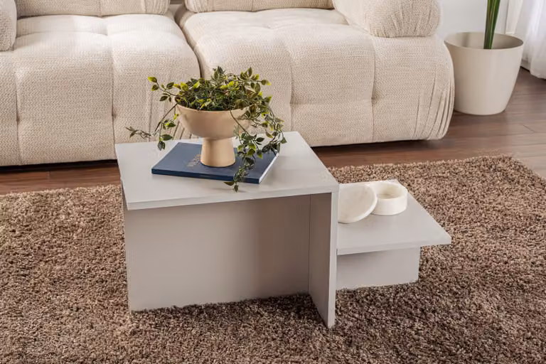 Skye Decor, Harmony - Grey, tavolino, grigio, 100 % truciolato rivestito in melamina, 80 x 40 x 40