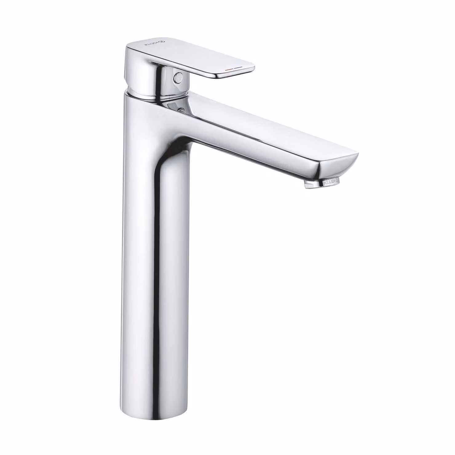 KLUDI PURE&STYLE Mitigeur monocommandé pour lavabo, hauteur de bec 215mm, sans garniture d'écoulement, 3.8 l/min, chrome, 402960575WR5, 402960575WR5