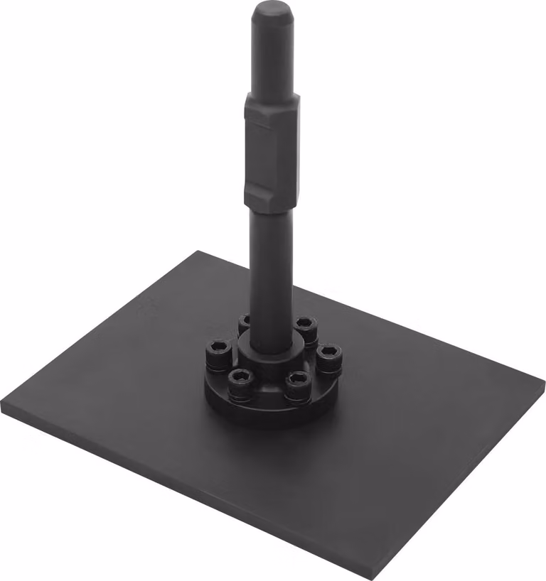 Piastra vibrante elettrica - Compattatore per terreno 26x20,5 cm - Acciaio 40Cr - Per la compattazione di terra, ghiaia e sabbia - Manico 65A, lunghezza 27 cm - Colore nero