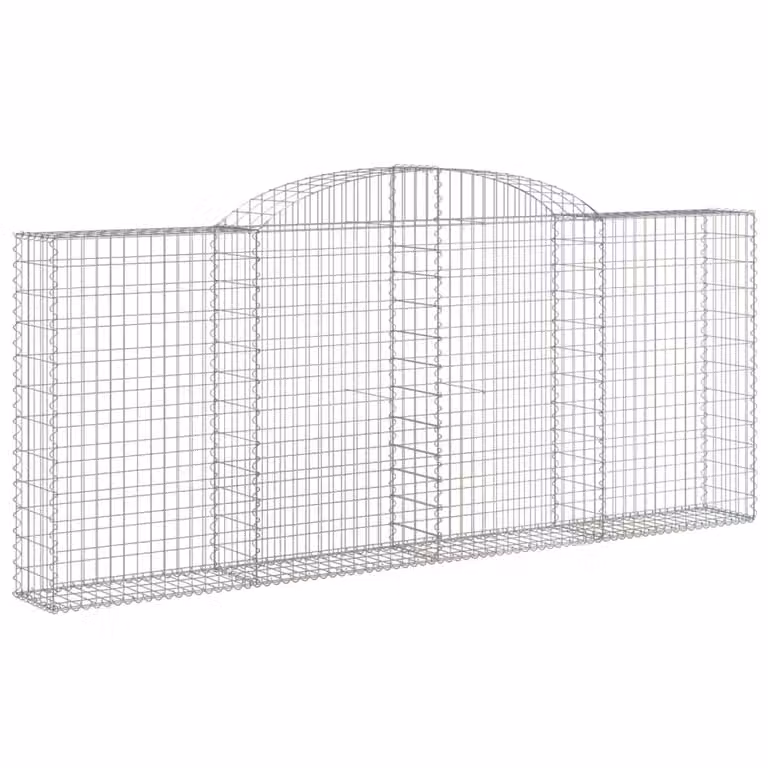 Cesto Gabbione ad Arco 300x30x120/140 cm Ferro Zincato