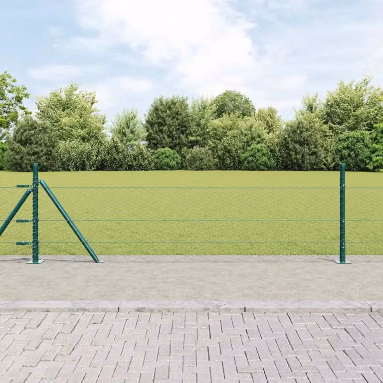 Recinzione esagonale vidaXL verde con base in cemento, L: 100 cm, H: 0,5 m