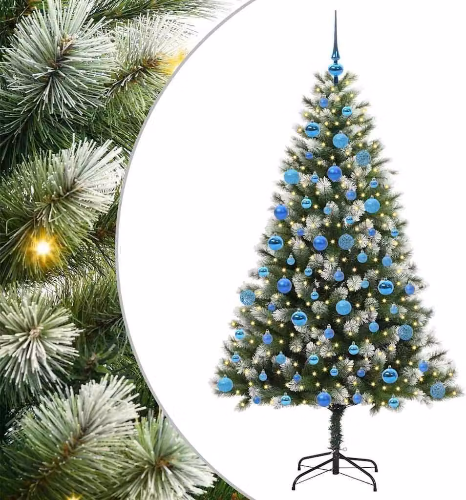 Albero di Natale artificiale a cerniera con neve fioccata