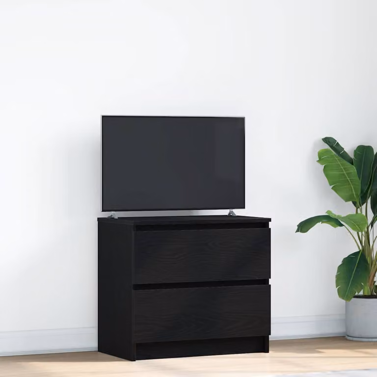 vidaXL Mobile Porta TV Nero in Legno Multistrato L/P/H: 60 x 35 x 54 cm