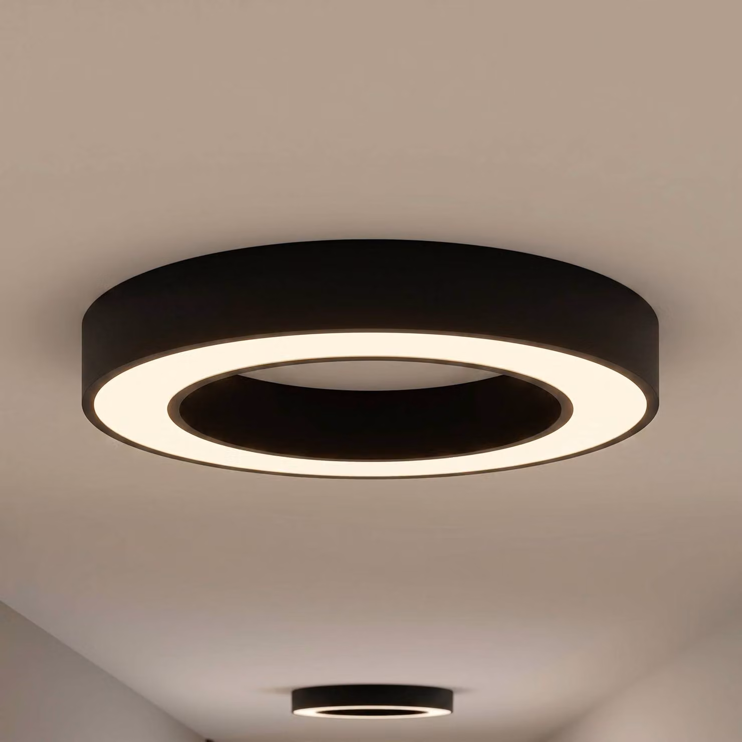 Plafoniera soffitto Sharelyn Arcchio, dimmerabile, Nero, Cucina, Alluminio, Moderno, Plafoniera