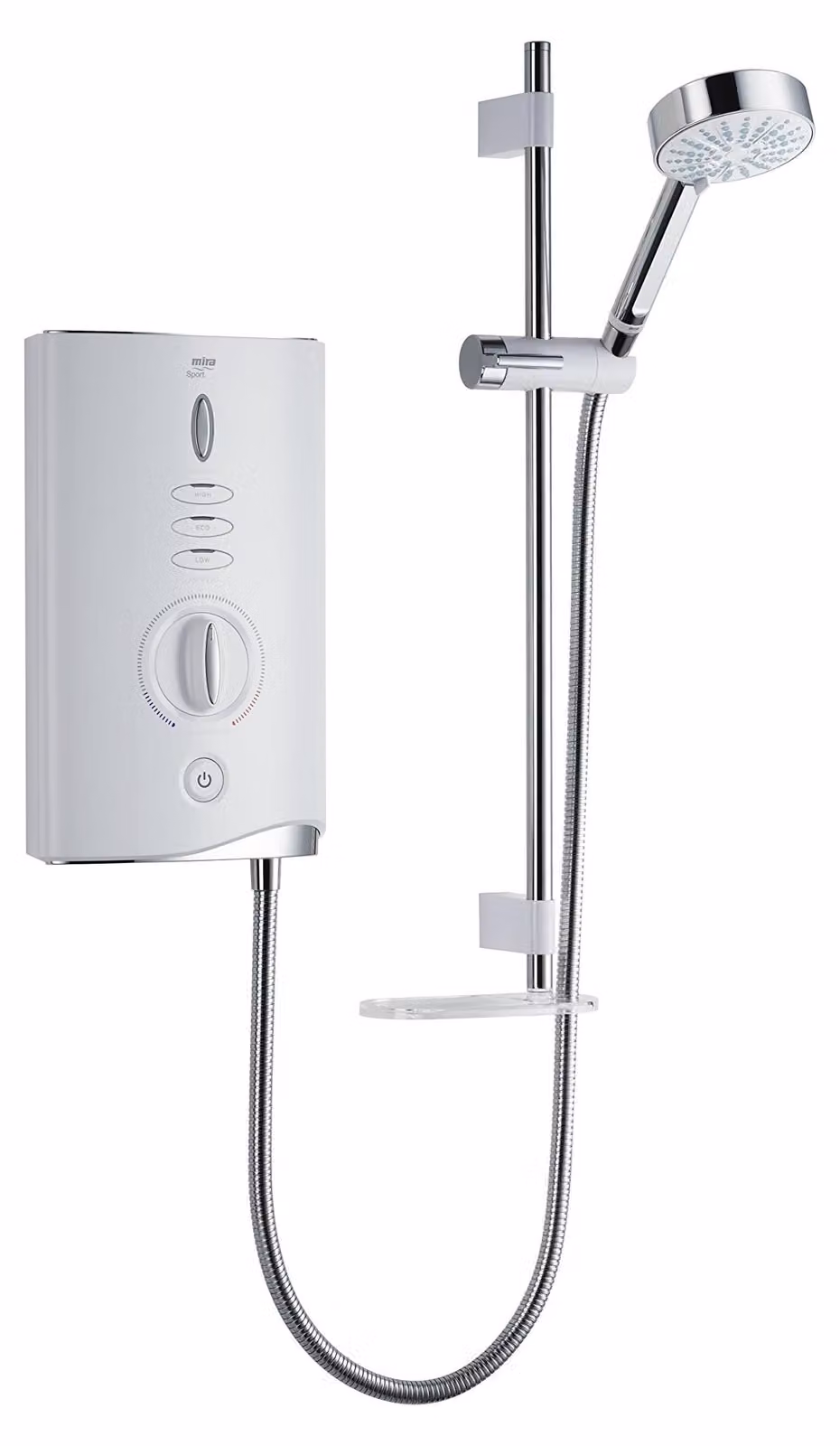 Doccia elettrica Sport Max, 10,8 kW, bianca/cromata, da montare a parete