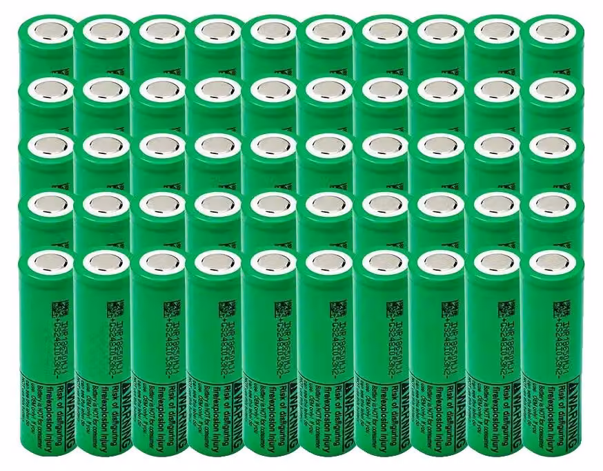 Batterie al litio, capacità 3500mAh, corrente di scarica 25A, confezione da 50 pezzi (MJ1)