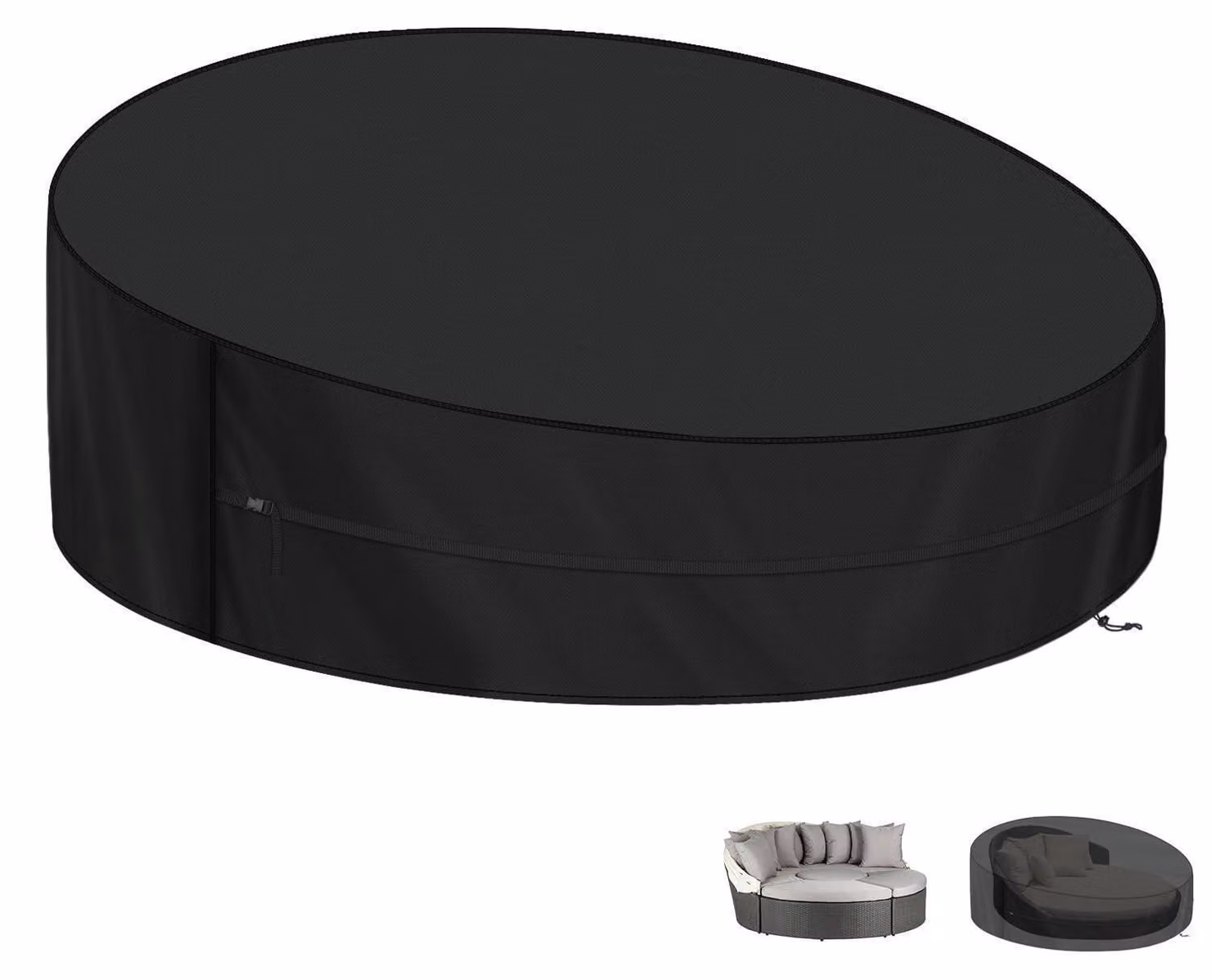 Copertura protettiva per gazebo solari, forma rotonda, dimensioni 200x90/50 cm, tessuto Oxford 420D, impermeabile e resistente al vento