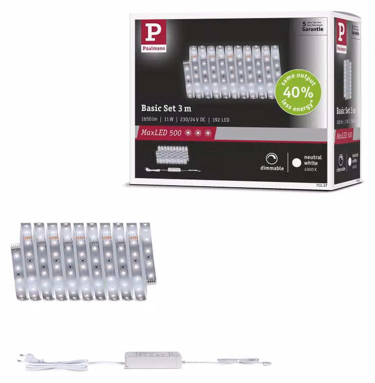Paulmann MaxLED 500: Kit base a LED, luce bianca neutra