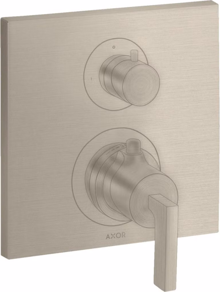 hansgrohe AXOR Citterio thermostat encastré avec robinet d'arrêt, béqu'illes, 1 consommateur, 39700820, 39700820