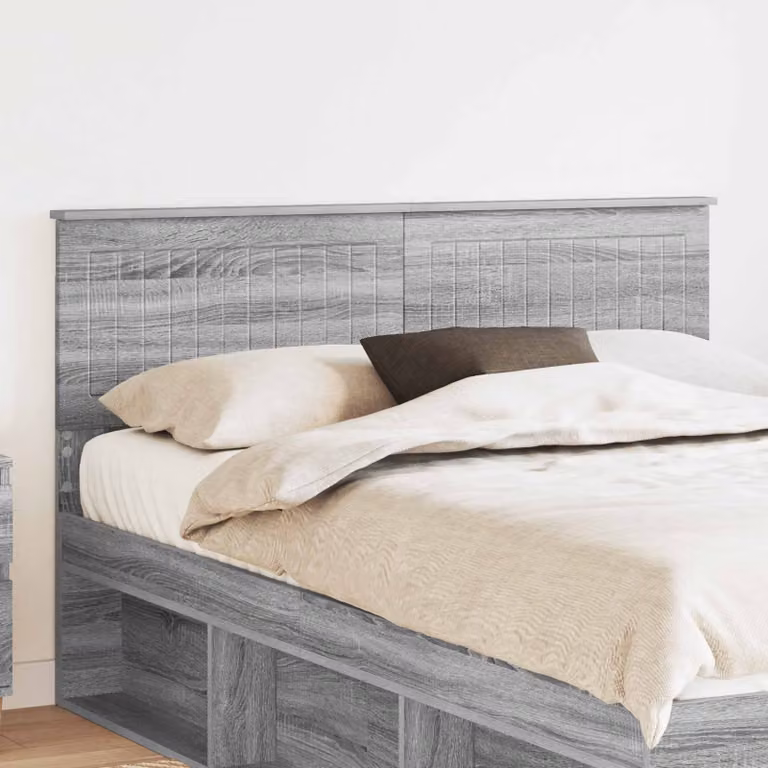 Testiera per letto moderna vidaXL in legno ingegnerizzato grigio opaco