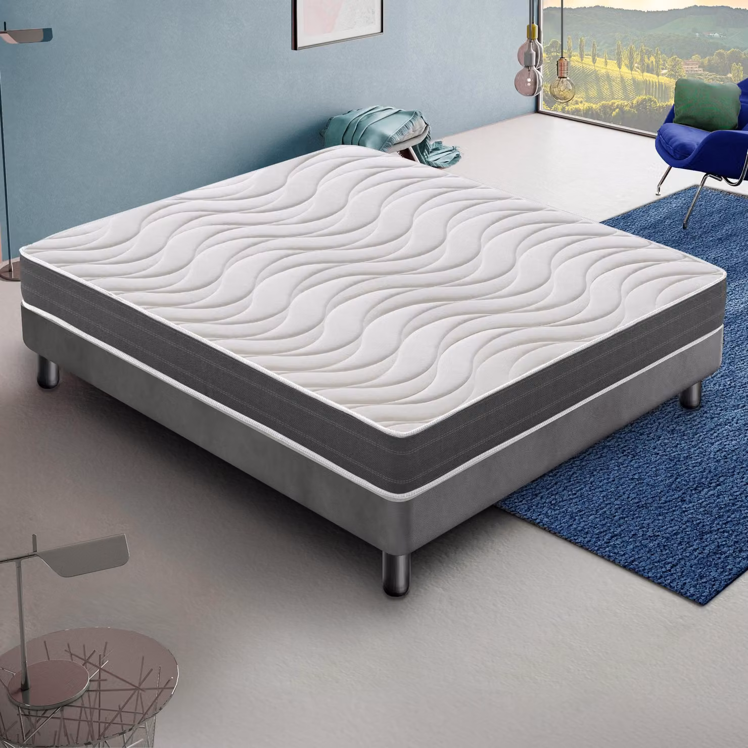 Materasso 200x200 cm - Materasso per il letto - Materasso in memory foam - Materasso ortopedico - Materasso confortevole - Altezza 20 cm