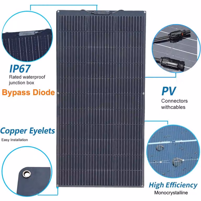 Pannello solare - Pannelli solari - Energia solare - Modulo fotovoltaico da 12V - Modulo flessibile