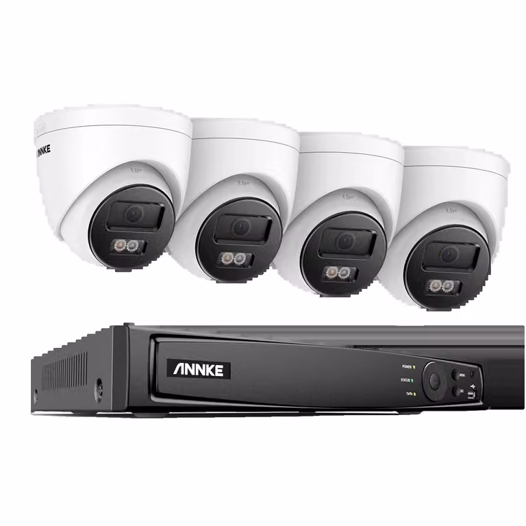 sistema di videosorveglianza di rete 4K Ultra HD PoE, risoluzione 8MP, ingresso a 8 canali, grado IP67, 8CH NVR 4Pcs camera-a, Nessuno
