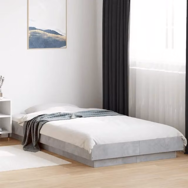 Letto con Luci LED e Porta USB vidaXL Grigio, L/P: 100 x 200 cm – 1