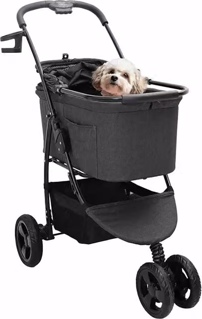 Passeggino pieghevole per animali Nero 78 x 54 x 101 cm CFW6534449