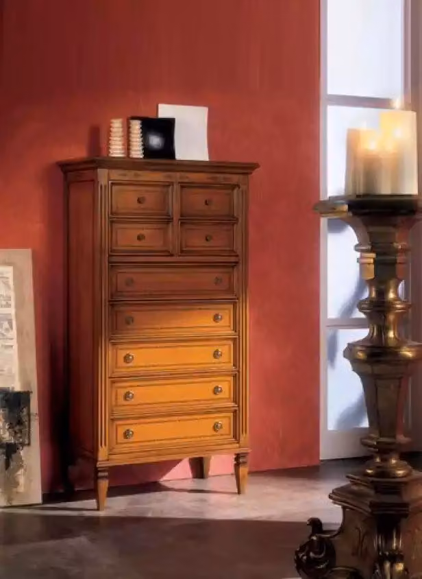Kommode Sideboard Kommoden 9 Schubladen Klassisch Hochschrank Holz