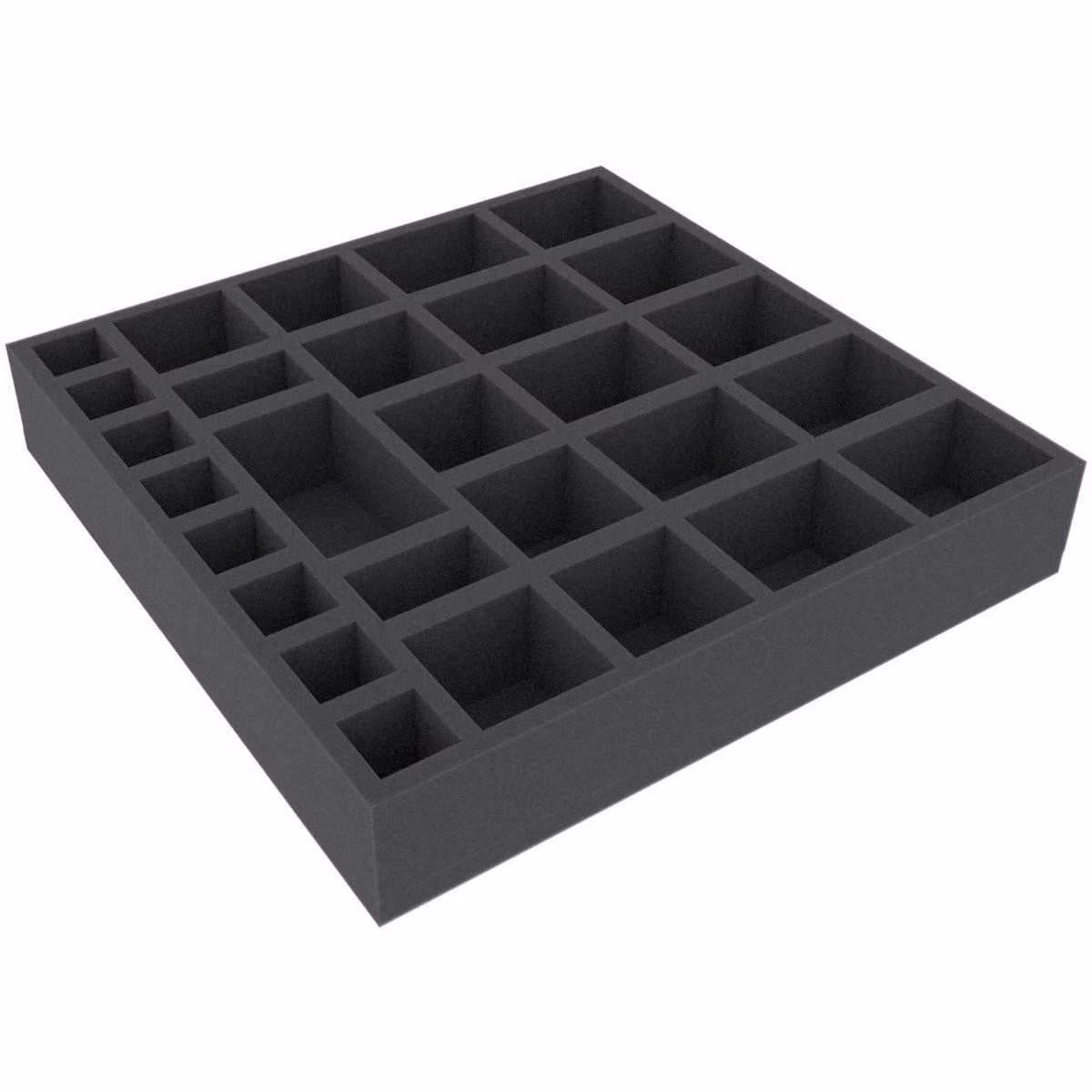 Inserto in schiuma 285x285x51 mm con 28 scomparti per giochi da tavolo
