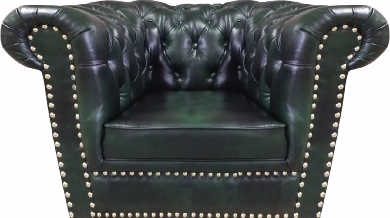 Leder Sessel Polstermöbel Wohnzimmer Couch Chesterfield Sitz Modern