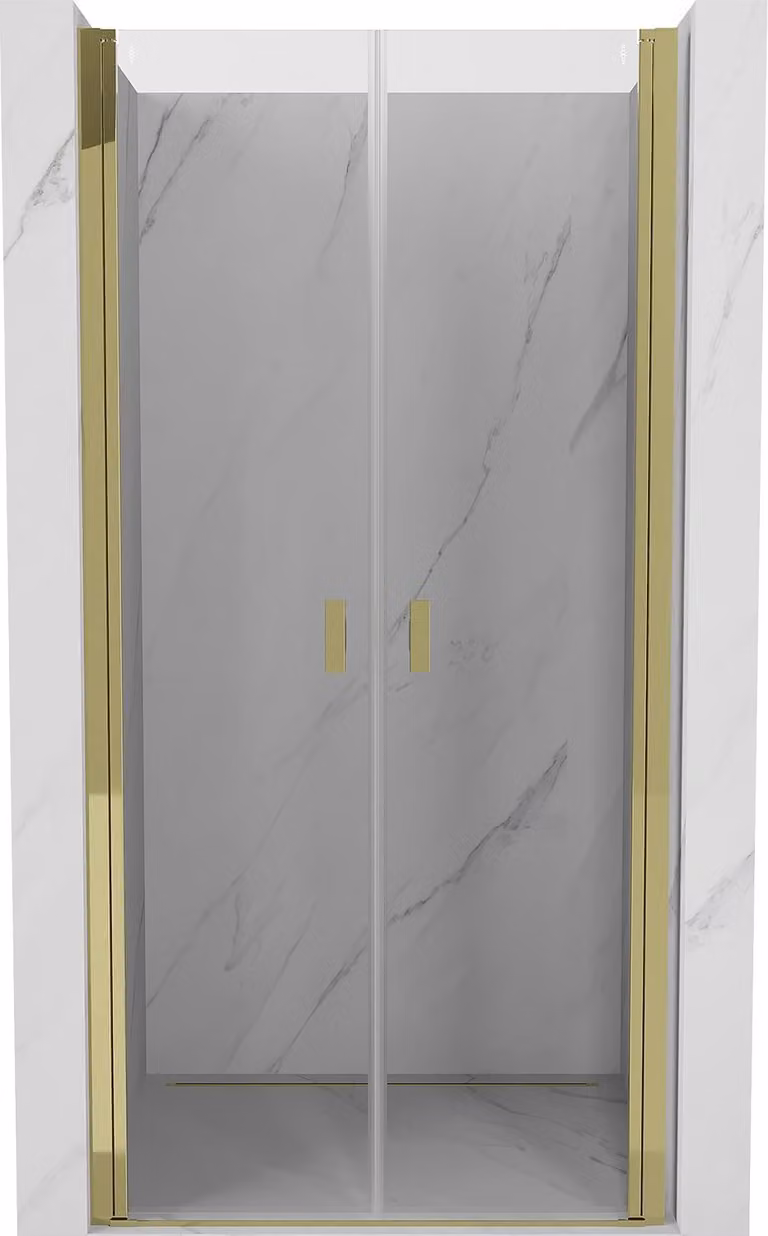 Mexen Mist porta doccia battente 110 cm, trasparente, dorata - 8A7-110-000-50-00