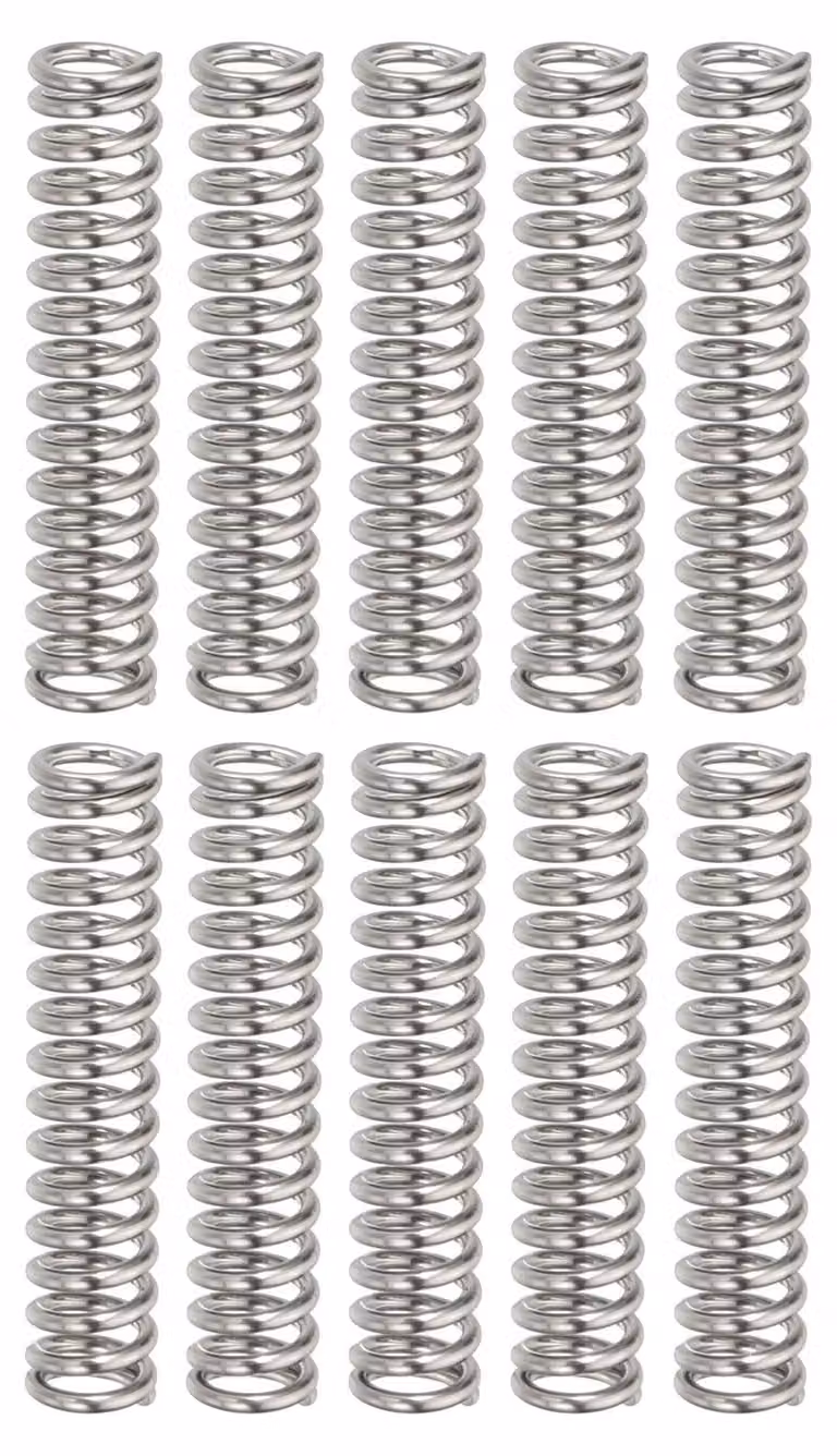 10 molle a compression, dimensioni 0,8x5x25 mm, acciaio inossidabile 304